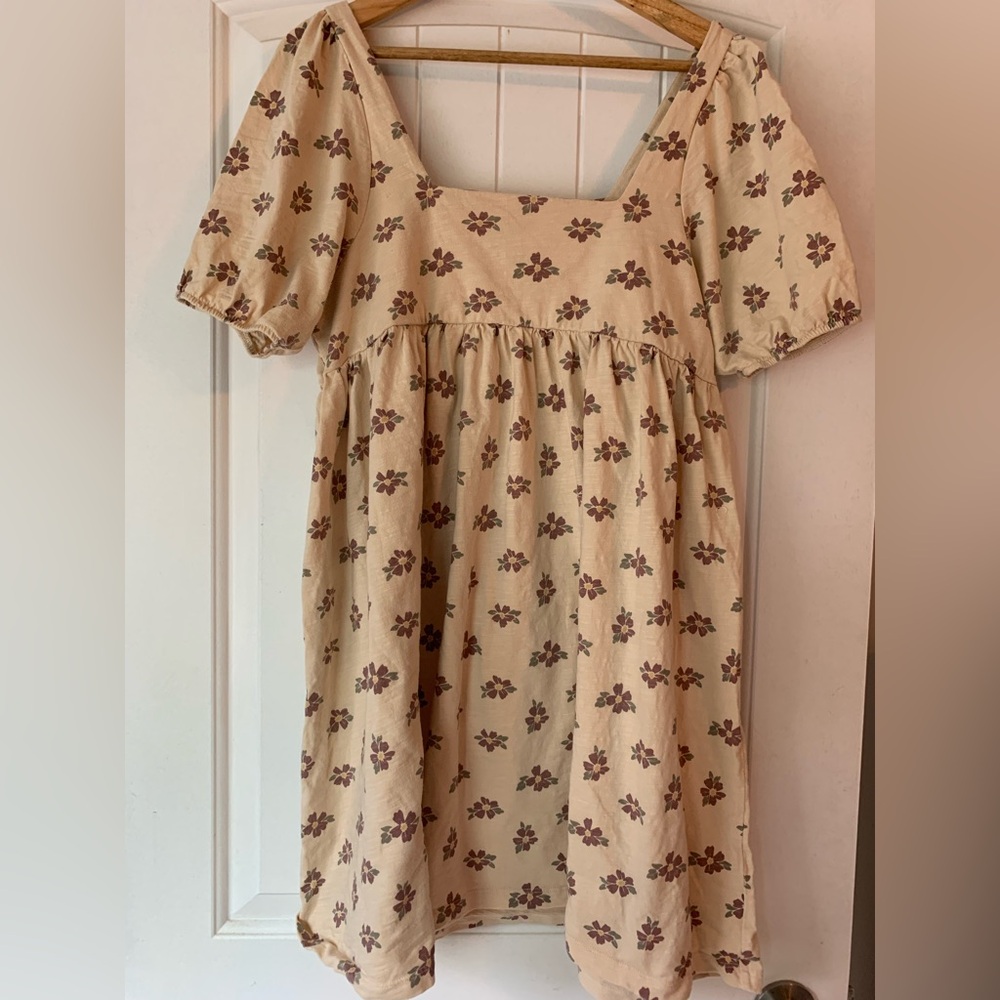 Rylee + Cru Cream Floral Dress